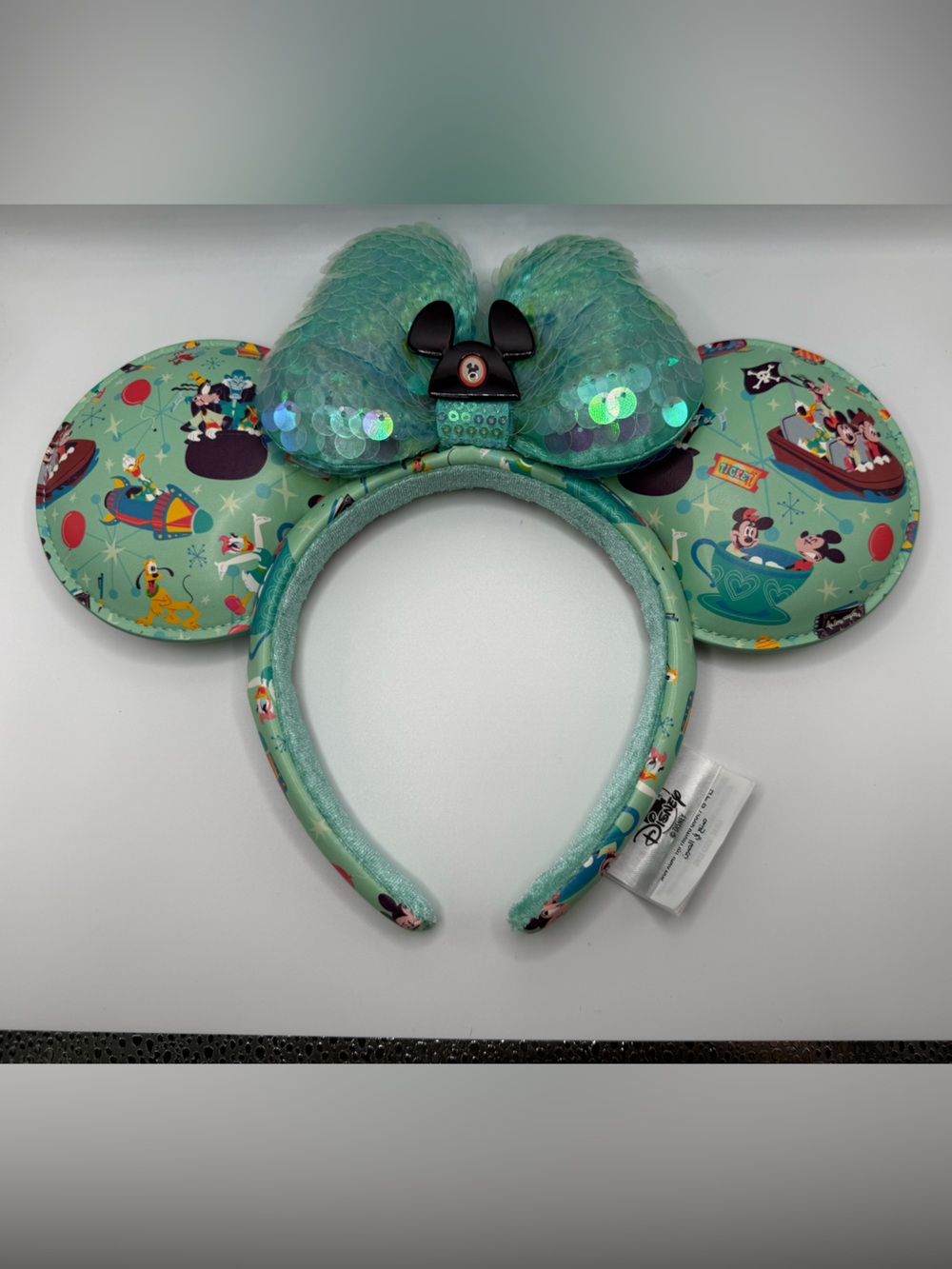 Disney Parks Play in the Park Minnie Ears Sequin Bow Headband